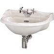 Old London Chancery Wall Hung Cloakroom Basin W500 x D380mm, 1 Tap Hole White NCA104