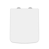 Nuie Luxury Square Tapered Edge Soft Close Toilet Seat with Top Fix White NCH198
