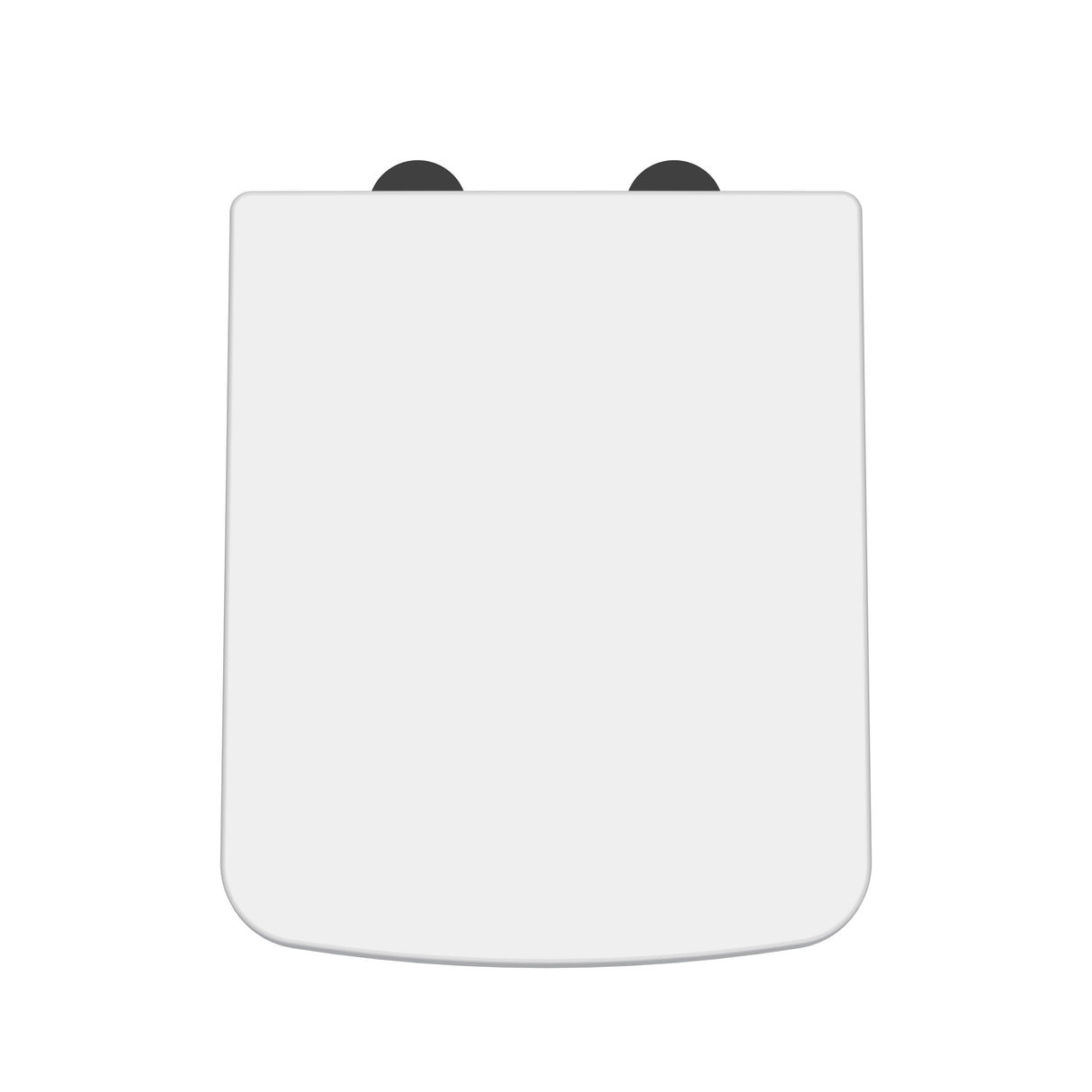 Nuie Luxury Square Tapered Edge Soft Close Toilet Seat with Top Fix White NCH198B