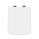 Nuie Luxury Square Tapered Edge Soft Close Toilet Seat with Top Fix White NCH198B