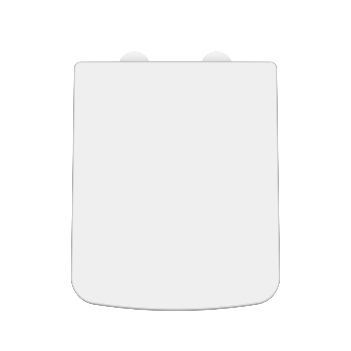 Nuie Luxury Square Tapered Edge Soft Close Toilet Seat with Top Fix White NCH198W