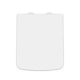 Nuie Luxury Square Tapered Edge Soft Close Toilet Seat with Top Fix White NCH198W