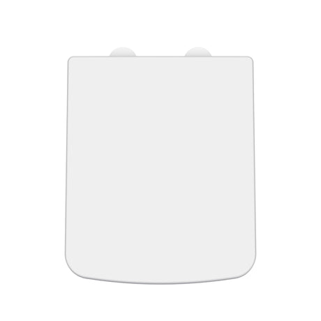 Nuie Luxury Square Tapered Edge Soft Close Toilet Seat with Top Fix White NCH198W