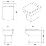 Nuie Cleo Back To Wall Toilet Without Seat NCK106 LD