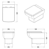 Nuie Cleo Wall Hung Toilet Without Seat NCK140 LD