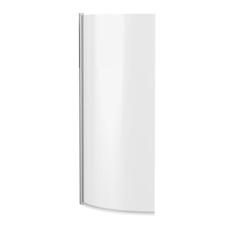 Nuie Curved P-Shaped Hinged Bath Screen - 6mm Glass (H1433 x W700-715mm) NCS0