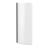 Nuie Curved P-Shaped Hinged Bath Screen - 6mm Glass (H1430 x W700-715mm) Matt Black NCS0BP