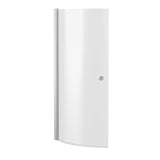 Nuie Curved P-Shaped Hinged Bath Screen With Knob - 6mm Glass (H1433 x W700-715mm) NCS1
