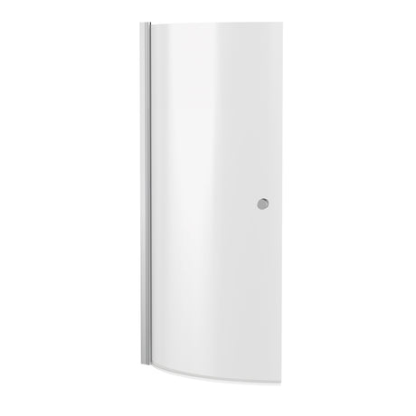 Nuie Curved P-Shaped Hinged Bath Screen With Knob - 6mm Glass (H1433 x W700-715mm) NCS1