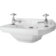 Old London Richmond Wall Hung Cloakroom Basin W515 x D300mm, 2 Tap Hole White NCS829_1