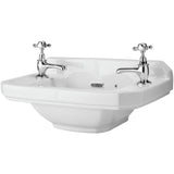 Old London Richmond Wall Hung Cloakroom Basin W515 x D300mm, 2 Tap Hole White NCS829_1