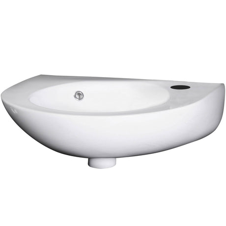 Nuie Melbourne Wall Hung Round Cloakroom Basin W350 x D280mm - 1 Tap Hole NCU932