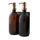 Nickel Double Wall Mounted Soap Dispenser