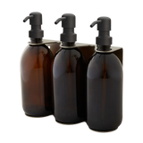 Nickel Triple Wall Mounted Soap Dispenser