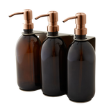 Nickel Triple Wall Mounted Soap Dispenser