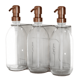 Nickel Triple Wall Mounted Soap Dispenser