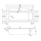 Nuie Ascott Traditional Single Ended Acrylic Bath White NLB109 LD
