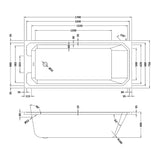 Nuie Ascott Traditional Single Ended Acrylic Bath White NLB110 LD