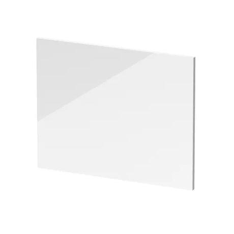 Nuie Waterproof Square Shower Bath End Panel Gloss White NMP131W