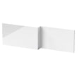 Nuie Waterproof Square Shower Bath Front Panel Gloss White NMP135W