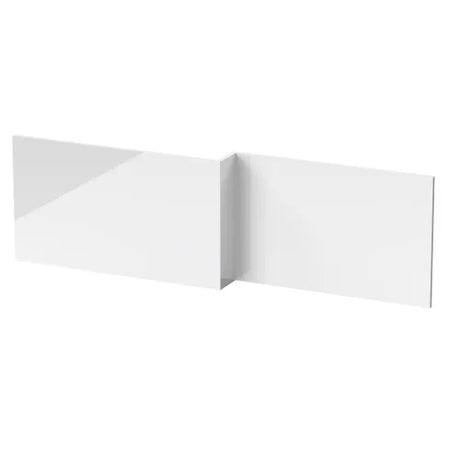Nuie Waterproof Square Shower Bath Front Panel Gloss White NMP135W