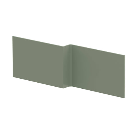 Nuie L-Shaped Shower Bath Front Panel MDF/MFC Satin Green NMP835