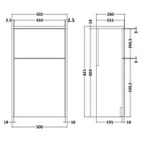 Nuie Havana WC Unit W500mm Graphite Grey NPF2241 LD