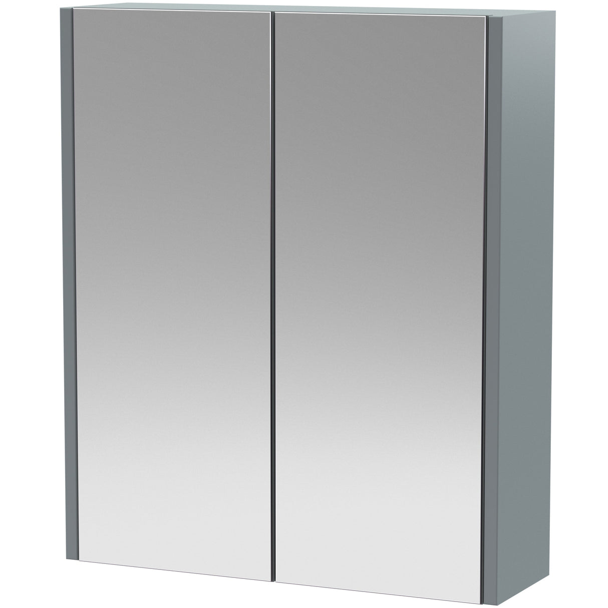 Hudson Reed Juno 2 Door Wall Hung Mirrored Cabinet W600mm Coastal Grey NPF2317