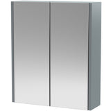 Hudson Reed Juno 2 Door Wall Hung Mirrored Cabinet W600mm Coastal Grey NPF2317