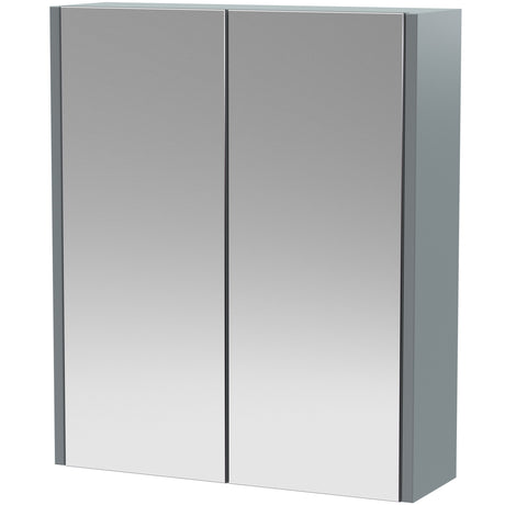 Hudson Reed Juno 2 Door Wall Hung Mirrored Cabinet W600mm Coastal Grey NPF2317