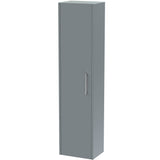 Hudson Reed Juno 1 Door Wall Mounted Tallboy Storage Unit W350 x D255mm Coastal Grey NPF2361