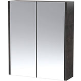 Hudson Reed Juno 2 Door Wall Hung Mirrored Cabinet W600mm Metallic Slate NPF2617