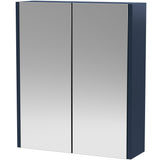 Hudson Reed Juno 2 Door Wall Hung Mirrored Cabinet W600mm Midnight Blue NPF2917