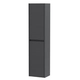 Nuie Havana 2 Door Wall Hung Tall Storage Unit W350mm Graphite Grey NPH2262
