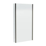 Nuie L-Shaped Fixed Bath Screen - 6mm Glass (H1400 x W800-815mm) Brushed Pewter NSBS27