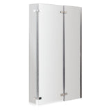 Nuie L-Shaped Fixed Bath Screen With Double Hinge - 6mm Glass (H1400 x W800-825mm) NSBS3