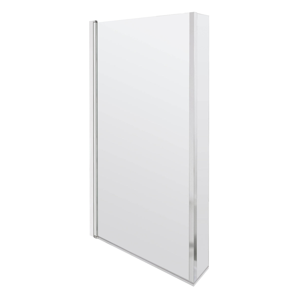Nuie L-Shaped Hinged Bath Screen With Fixed Return - 6mm Glass (H1430 x W780-795mm) NSBS7