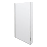 Nuie L-Shaped Hinged Bath Screen With Fixed Return - 6mm Glass (H1430 x W780-795mm) NSBS7