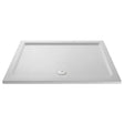 Nuie Pearlstone Slip Resistant Large Rectangular Shower Tray White NSR028