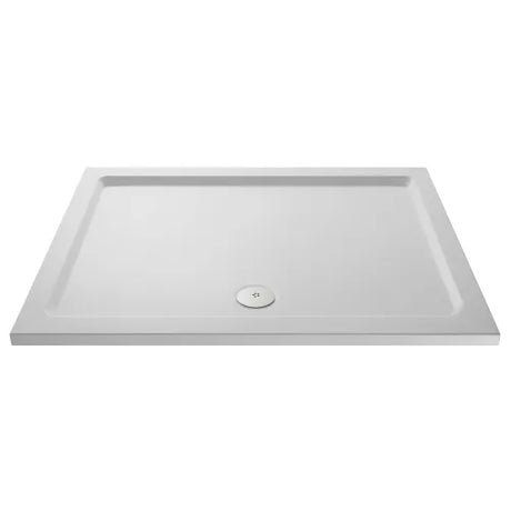 Nuie Pearlstone Slip Resistant Large Rectangular Shower Tray White NSR032