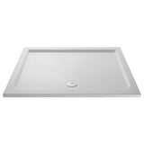 Nuie Pearlstone Slip Resistant Large Rectangular Shower Tray White NSR043