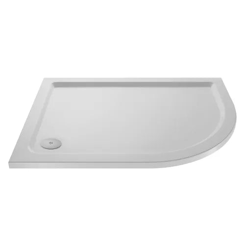 Nuie Pearlstone Slip Resistant Offset Quadrant Shower Tray White NSR102