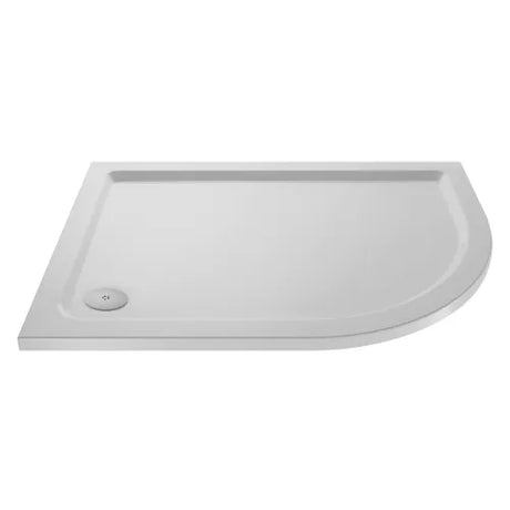 Nuie Pearlstone Slip Resistant Offset Quadrant Shower Tray White NSR102
