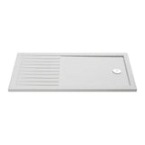 Nuie Pearlstone Slip Resistant Rectangular Walk-In Shower Tray White NSR1490