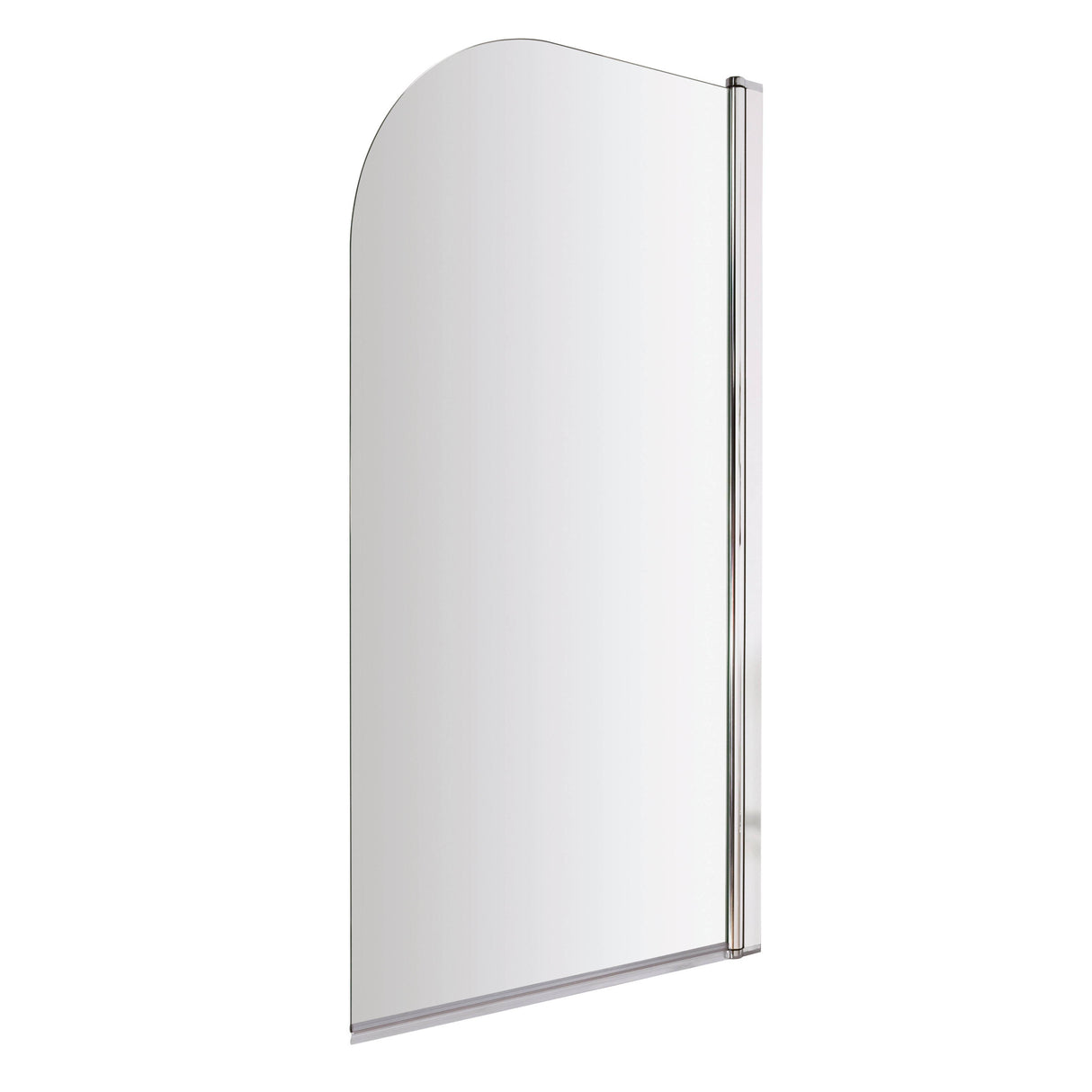 Nuie Round Hinged Bath Screen 6mm Glass (H1430 x W775-790mm) Chrome NSS1