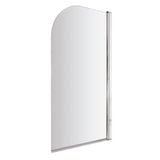 Nuie Round Hinged Bath Screen 6mm Glass (H1430 x W775-790mm) Chrome NSS1