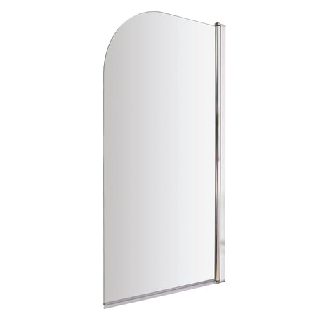 Nuie Round Hinged Bath Screen 6mm Glass (H1430 x W775-790mm) Chrome NSS1