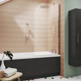 Nuie Standard MDF/MFC Front Bath Panel Anthracite Woodgrain LS
