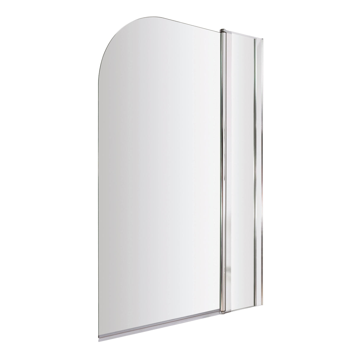 Nuie Round Hinged Bath Screen With Fixed Panel 6mm Glass (H1433 x W983-998mm) NSS2