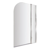 Nuie Round Hinged Bath Screen With Fixed Panel 6mm Glass (H1433 x W983-998mm) NSS2